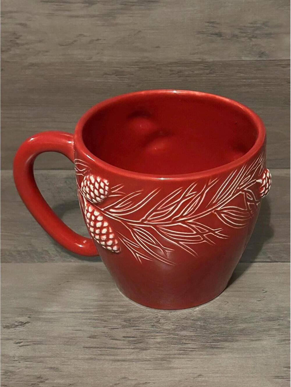 Bath & Body Works Red Pinecone Mug, 16oz Discontinued
